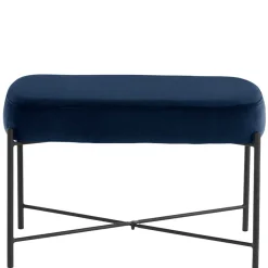 Discount Polsterbank Samt Blau Veromica Küchenbank|Sitzbänke