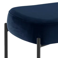 Discount Polsterbank Samt Blau Veromica Küchenbank|Sitzbänke