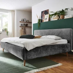 Discount Polsterbett in Anthrazit Okudera Komfortbetten|Polsterbetten