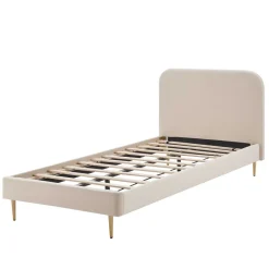 Polsterbettgestell Samt Joosu Einzelbetten|Polsterbetten