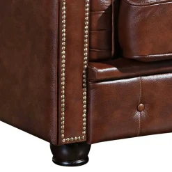 Sale Polstergarnitur Leder braun Wengton Tischgruppen|Essgruppe