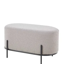 Polsterhocker Boucle Taupe Furoro*Pharao24 Outlet