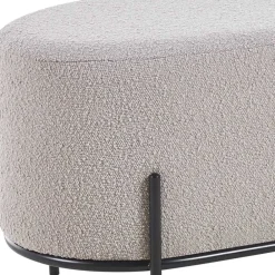 Polsterhocker Boucle Taupe Furoro*Pharao24 Outlet