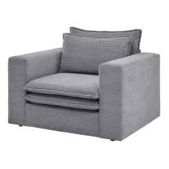 Clearance Polstersessel Anthrazit Cord Eltusa Polstermöbel|Wohnzimmer Sessel