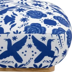 Discount Polstersessel blau weiß Milan Polstermöbel|Wohnzimmer Sessel