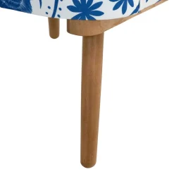 Discount Polstersessel blau weiß Milan Polstermöbel|Wohnzimmer Sessel