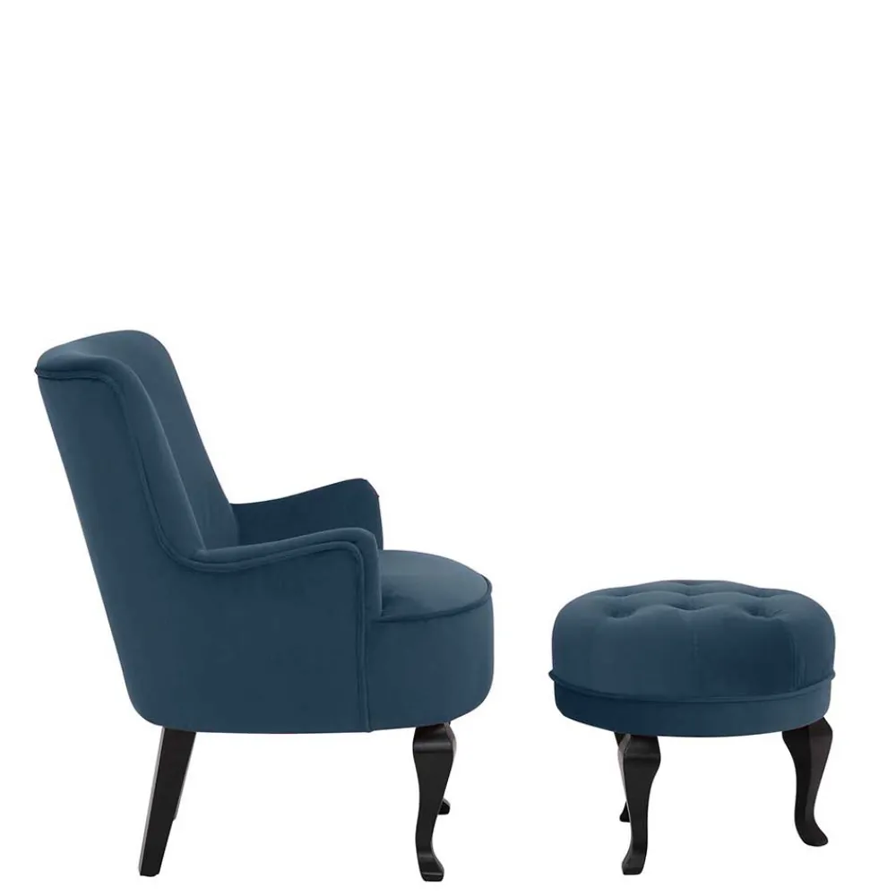 New Polstersessel mit Fußhocker Reneva Wohnzimmer Sessel|Relaxsessel