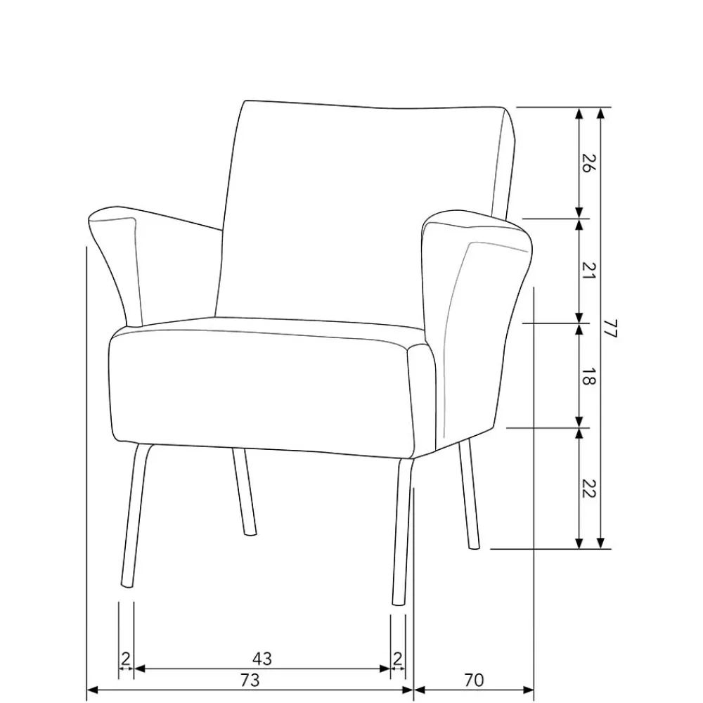 Hot Polstersessel Praga Wohnzimmer Sessel