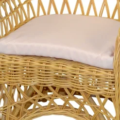 Rattansessel Beige Ponnya Wohnzimmer Sessel