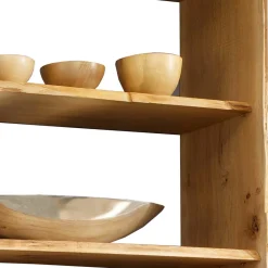 Best Regal mit Baumkanten Foresta Wohnzimmerregale|Massivholzregale