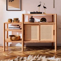 Clearance Regal mit Schiebetüren Artjes Wohnzimmerregale|Massivholzregale