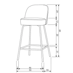 Retro Barstuhl Musena*Pharao24