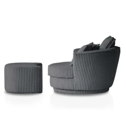 Clearance Retro Drehsessel mit Hocker Tresema Wohnzimmer Sessel|Relaxsessel