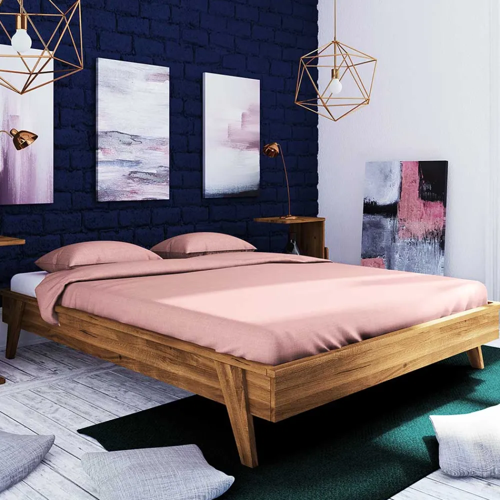 New Retro Massivholzbett Carilla Doppelbetten|Massivholzbetten