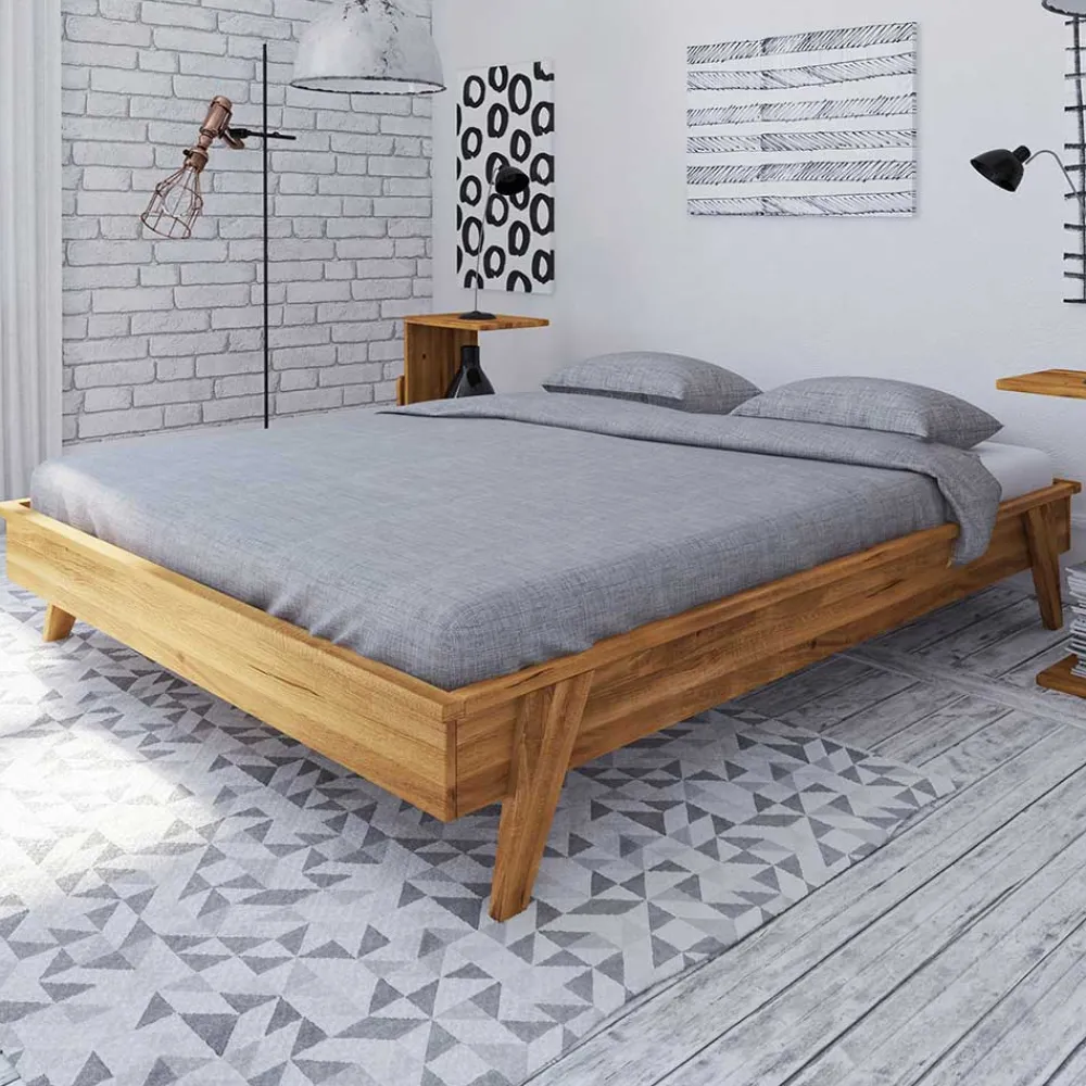 New Retro Massivholzbett Carilla Doppelbetten|Massivholzbetten