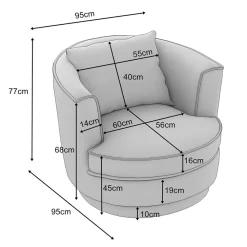 Discount Retro Stil Drehsessel Tresema Wohnzimmer Sessel