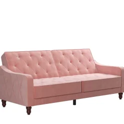 Discount Rosa Klappsofa Clienta Polstermöbel|3 Sitzer Sofa
