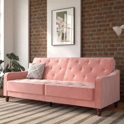 Discount Rosa Klappsofa Clienta Polstermöbel|3 Sitzer Sofa