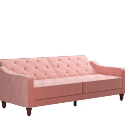 Discount Rosa Klappsofa Clienta Polstermöbel|3 Sitzer Sofa