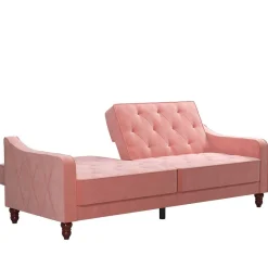 Discount Rosa Klappsofa Clienta Polstermöbel|3 Sitzer Sofa