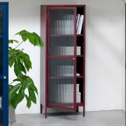 Online Rote Wohnzimmervitrine Arsizion Vitrinenschrank|Stauraumvitrinen