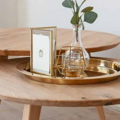 Runder Eiche Couchtisch Cow*Pharao24 Outlet