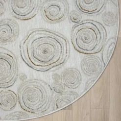 Runder Struktur Teppich Hotti*Pharao24