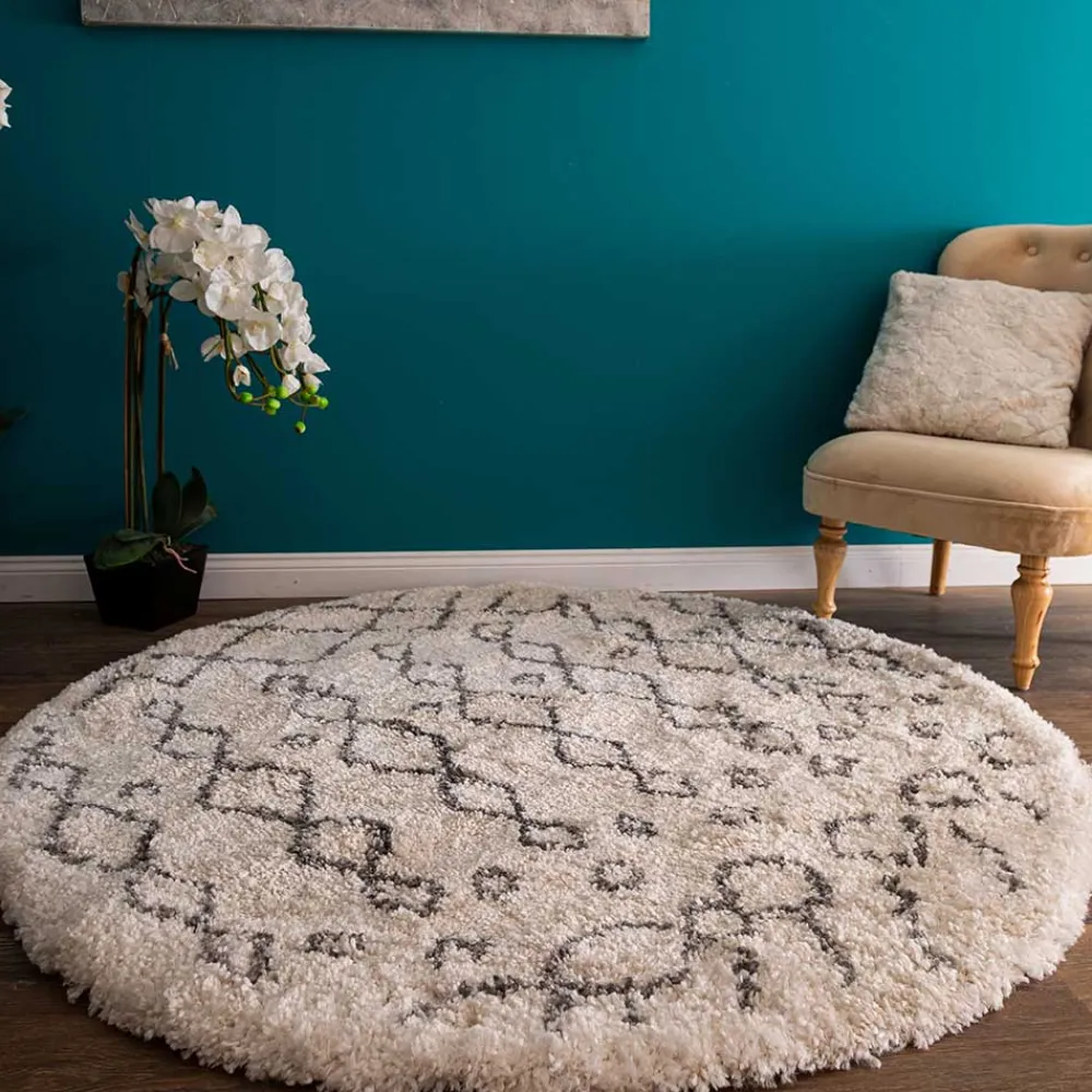Clearance Runder Teppich mit Muster Quelina Teppiche
