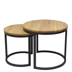 New Rundes Tisch Set Mikolos Wohnzimmertisch|Massivholztische