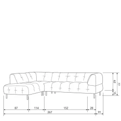 Samt Ecksofa Chace*Pharao24 Online