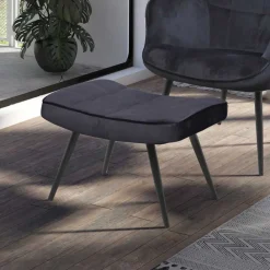 New Samt Fußhocker Ceano Hocker