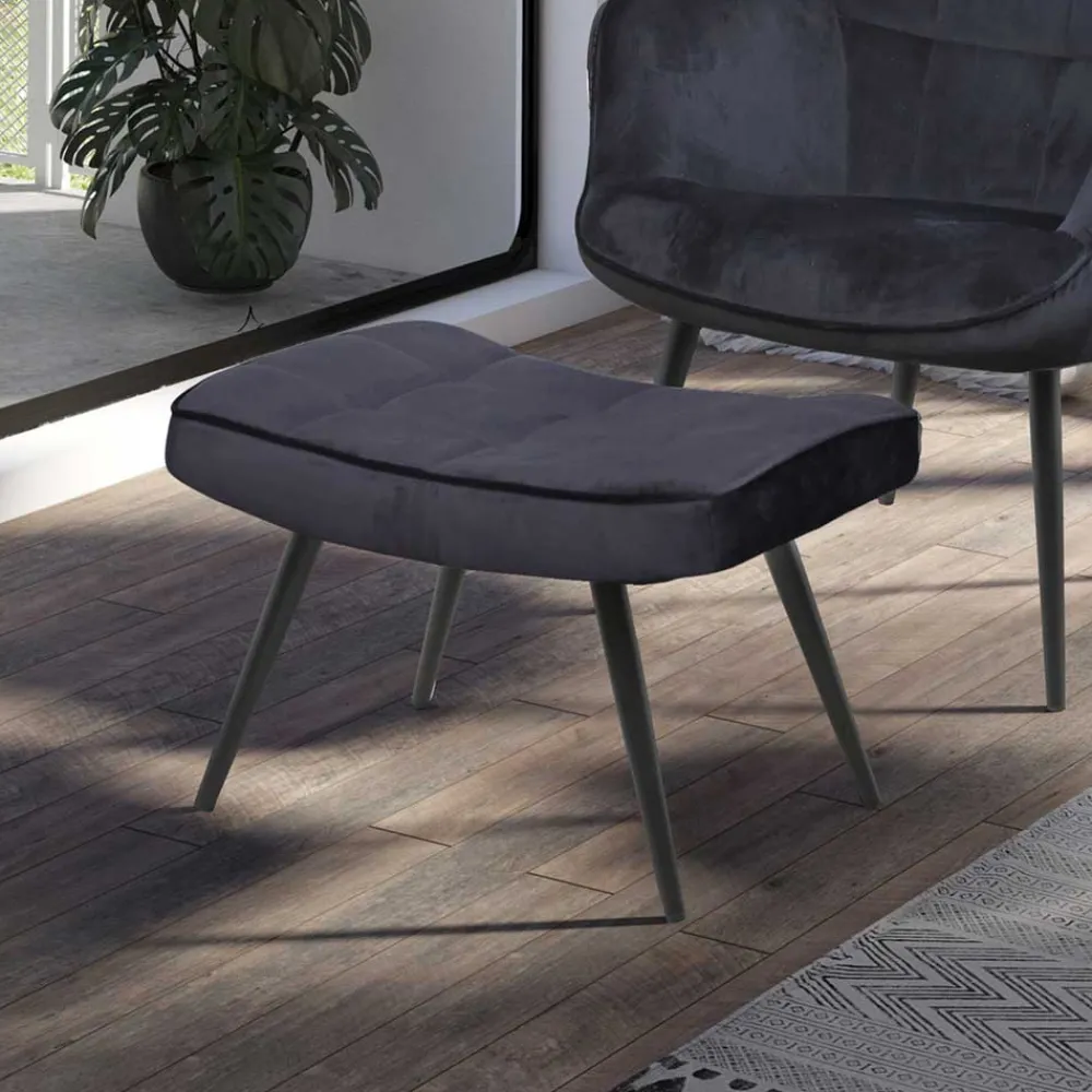 New Samt Fußhocker Ceano Hocker