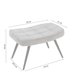 New Samt Fußhocker Ceano Hocker