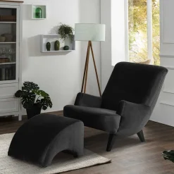 Clearance Samtvelours Wohnzimmer Sessel Vreneta Relaxsessel