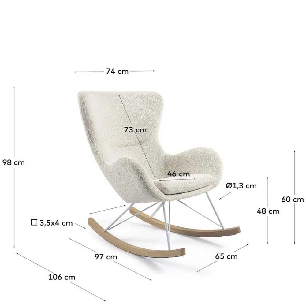 New Schaukelsessel Convilla Wohnzimmer Sessel|Ohrensessel