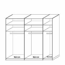 Schiebetüren Kleiderschrank Arivana*Pharao24 New