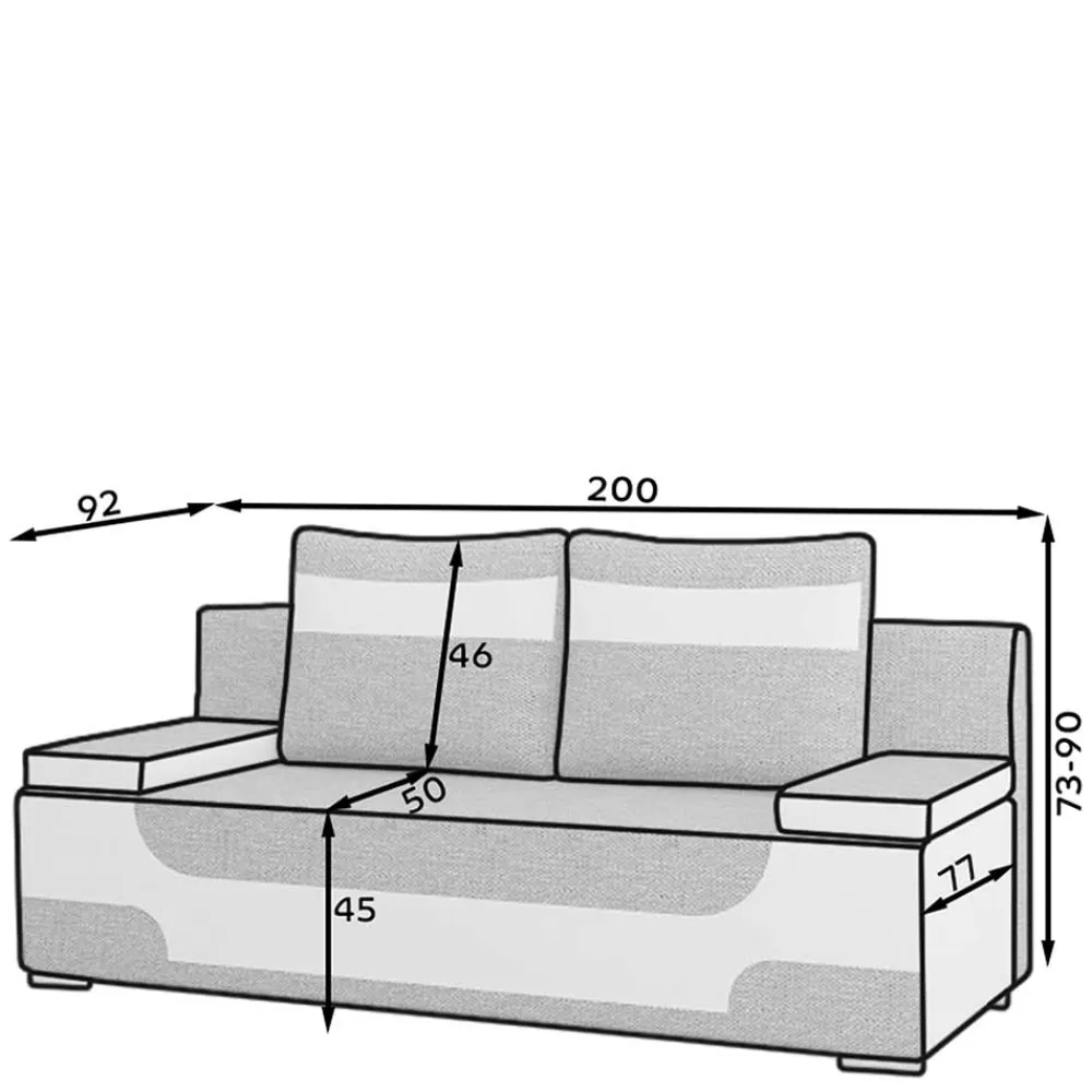 Hot Schlafsofa Shiel Polstermöbel|Wohnzimmercouch