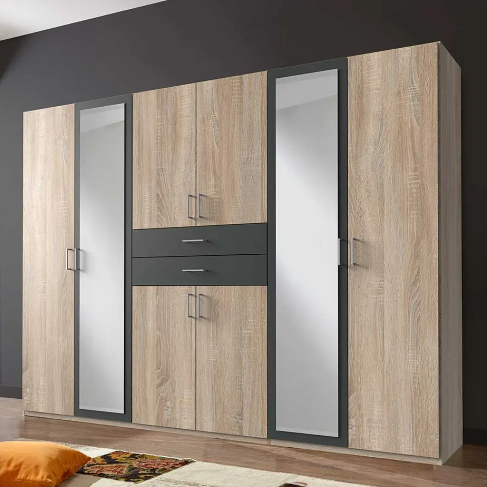 Sale Schlafzimmerkleiderschrank Lairan Drehtürenschränke