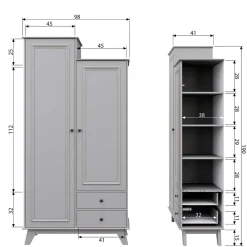 Schlafzimmerkleiderschrank Zenzian*Pharao24 Hot