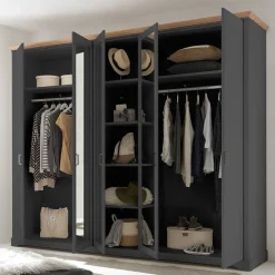 Hot Schlafzimmerkleiderschrank Trujano Drehtürenschränke|Kleiderschränke