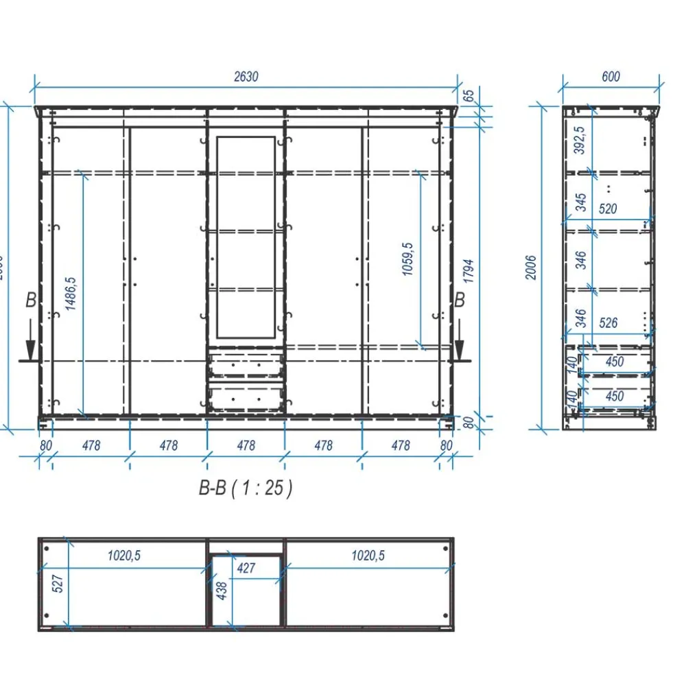 Schlafzimmerschrank Flurencina*Pharao24 Clearance