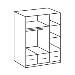 Schlafzimmerschrank Letla*Pharao24 Sale