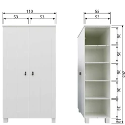 Clearance Schlafzimmerschrank Pila Massivholz Schränke|Kleiderschränke