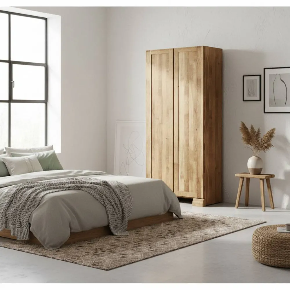 New Schlafzimmerschrank Sascora Massivholz Schränke|Drehtürenschränke