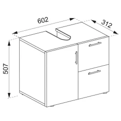 Schlichter Waschbecken Unterschrank Eli*Pharao24 Online