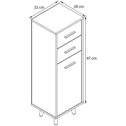 Schmaler Bad Schrank Kanmura*Pharao24 Sale