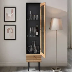 Discount Schmaler Vitrinenschrank Durian Vitrinenschrank|Stauraumvitrinen