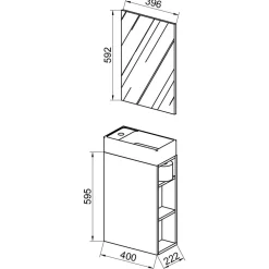 Online Schmales Badmöbel Set Tujamy Badmöbel Sets