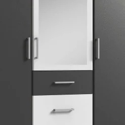 New Schrank mit Spiegeltür Tolofoa Jugendkleiderschrank|Drehtürenschränke
