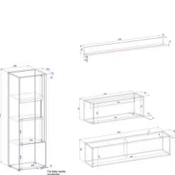 Schrankwand mit Schreibtisch Uzniana*Pharao24 Sale